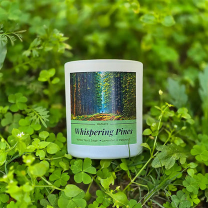Whispering Pines- White Tea, Sage & Patchouli Soy Wax Scented Candle