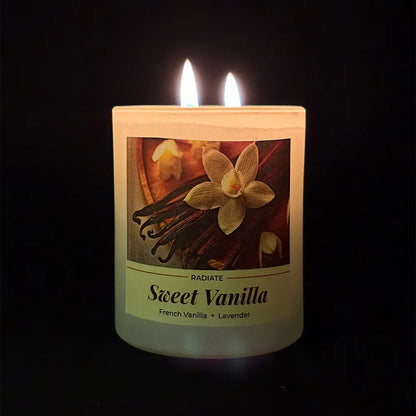 Sweet Vanilla scented soy wax candle