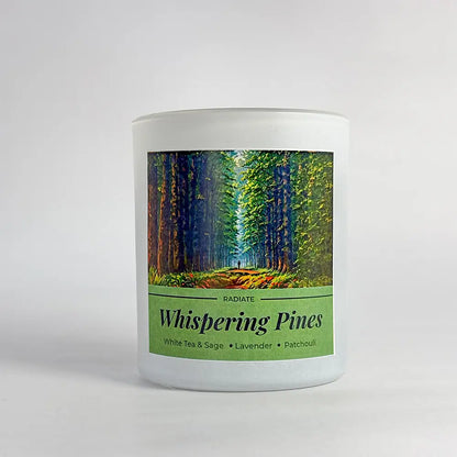 Whispering Pines- White Tea, Sage & Patchouli Soy Wax Scented Candle