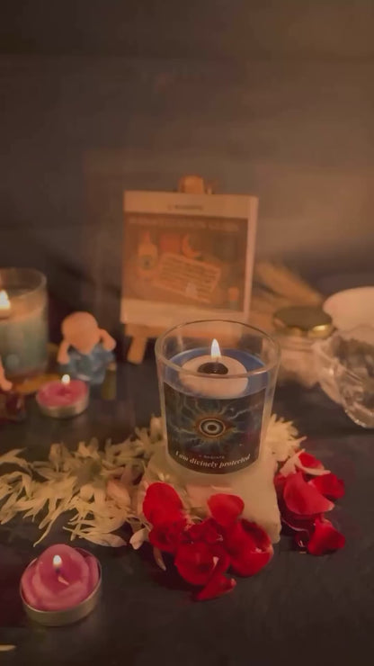 Evil Eye Protection Candle - Jasmine, Sandalwood & Loban scented candle