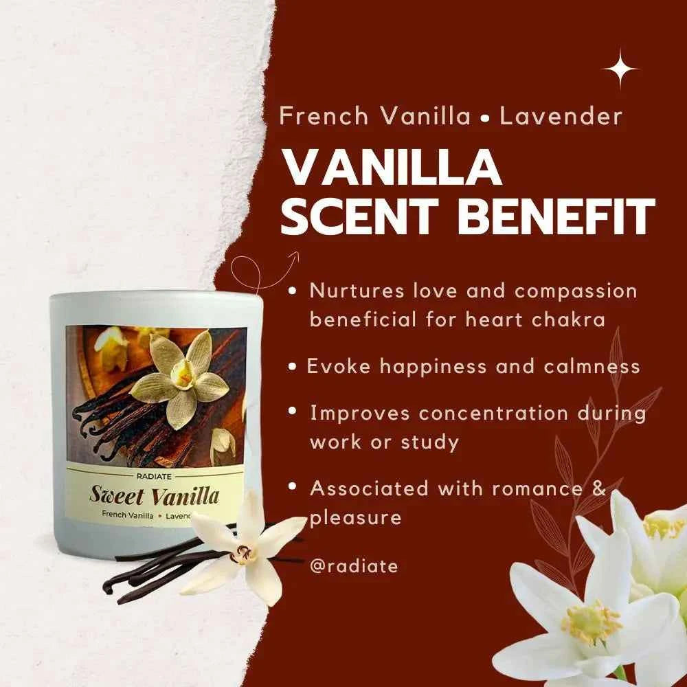 Sweet Vanilla scented soy wax candle