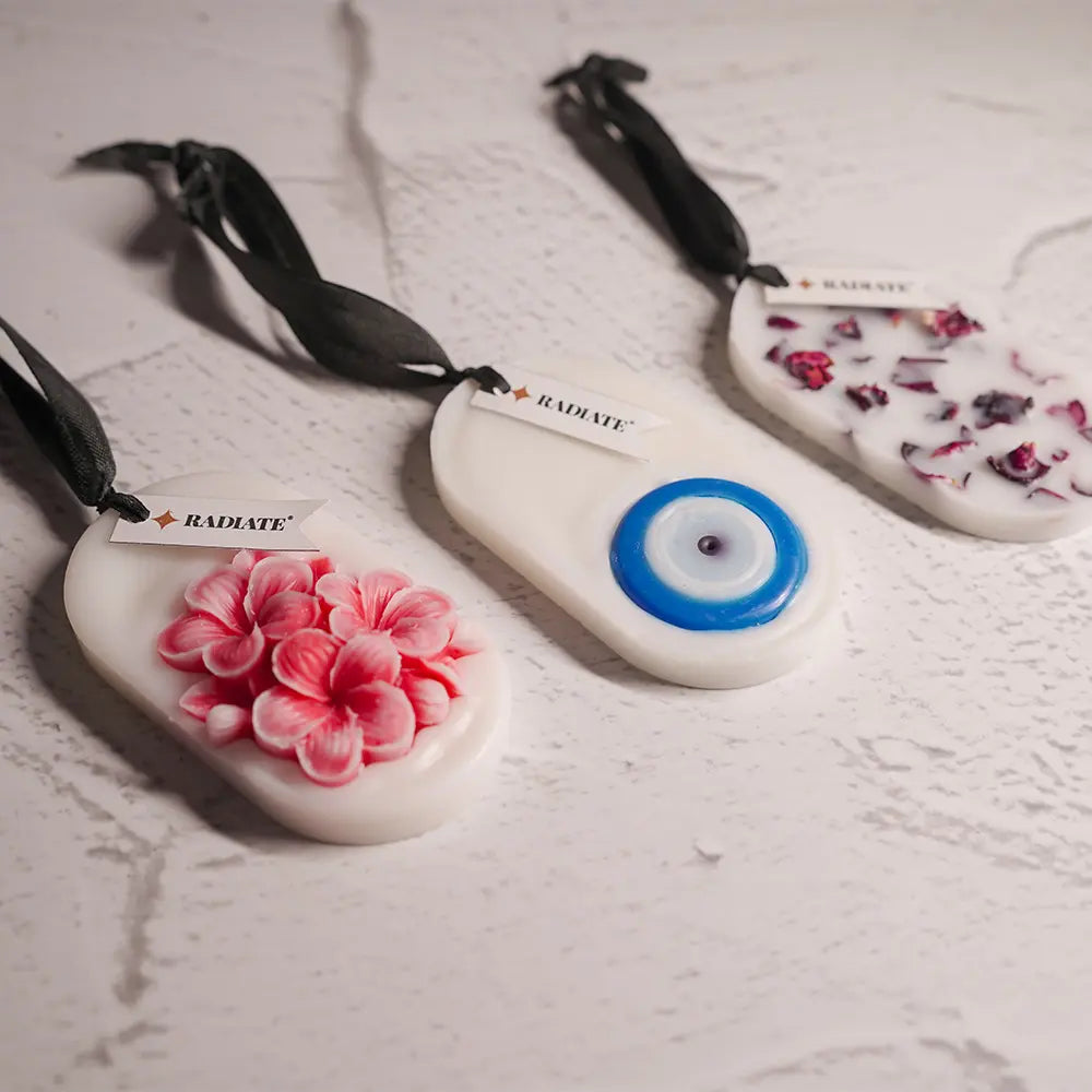 Wax Sachet Trio | Evil Eye Clarity, Self Love Rose & Sacred Bloom