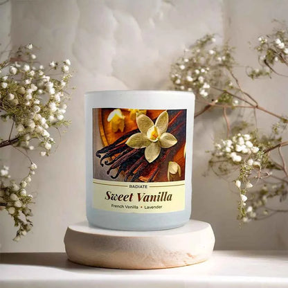 Sweet Vanilla scented soy wax candle